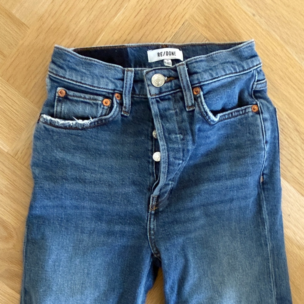 Re/Done Light Blue High-Rise Denim Jeans - Picture 3 of 5